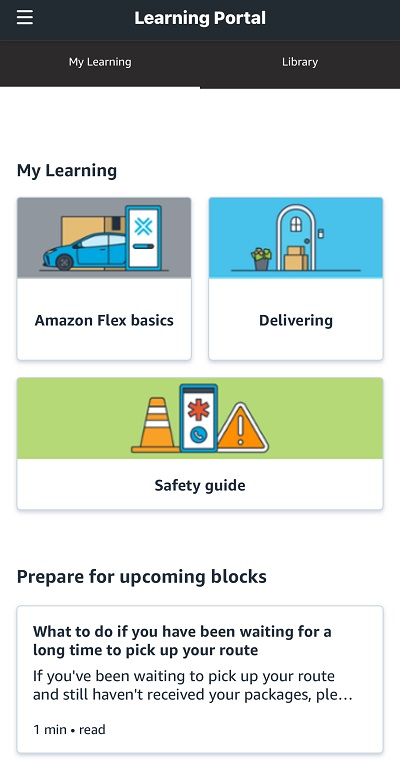 Amazon Flex App Learning Portal