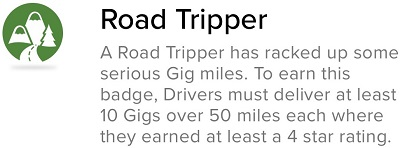 Roadie Road Tripper Badge