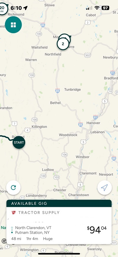 Roadie Driver Pay For Tractor Supply Delivery